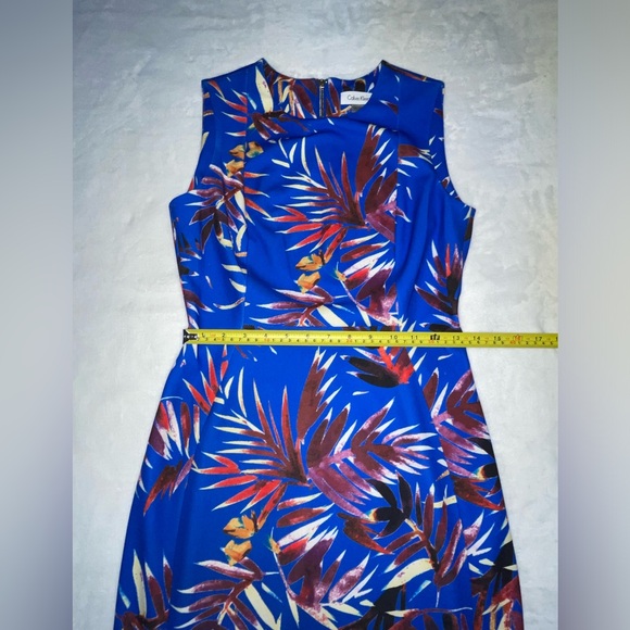 Calvin Klein Mini Dress Zipper Back Sleeveless Bright Summer Wedding Cocktail - Picture 3 of 6